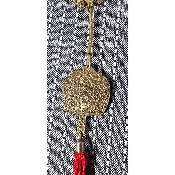 Vintage Swiss Cowbell and Vintage Enamel Asian Korea Keychains - Picture 5 of 6